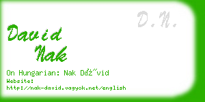 david nak business card